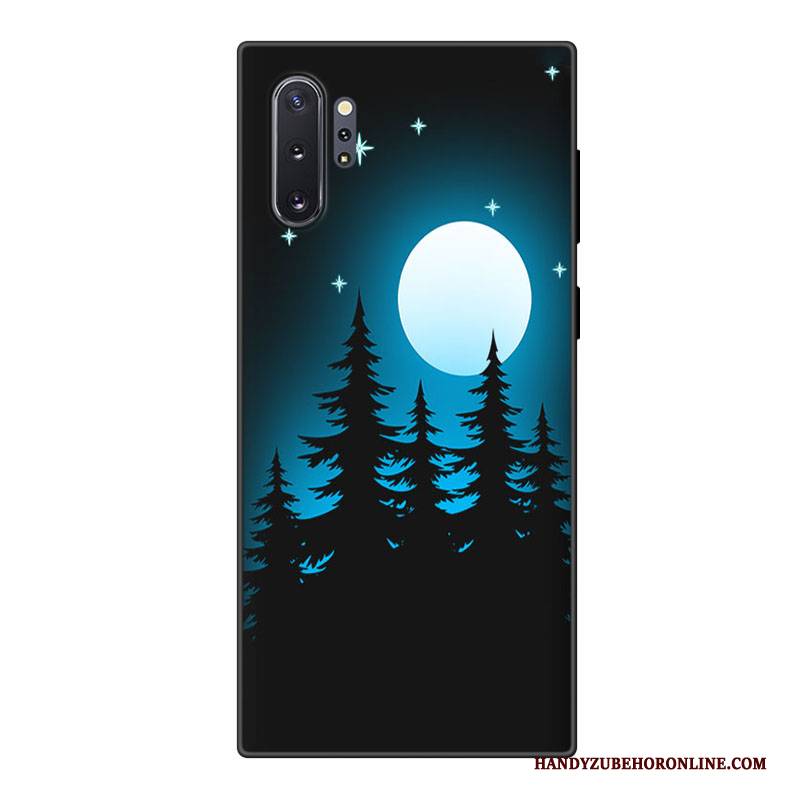 Hülle Samsung Galaxy Note 10+ Schutz Handyhüllen Persönlichkeit, Case Samsung Galaxy Note 10+ Taschen Blau Anti-sturz