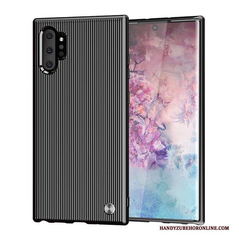 Hülle Samsung Galaxy Note 10+ Schutz Streifen Rot, Case Samsung Galaxy Note 10+ Weiche Handyhüllen