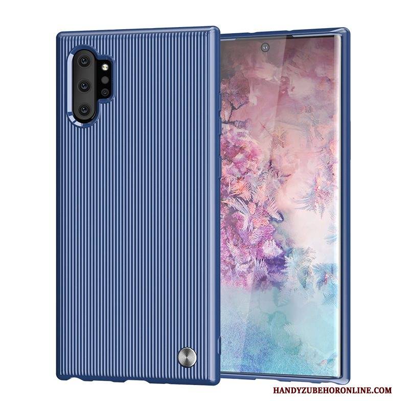 Hülle Samsung Galaxy Note 10+ Schutz Streifen Rot, Case Samsung Galaxy Note 10+ Weiche Handyhüllen