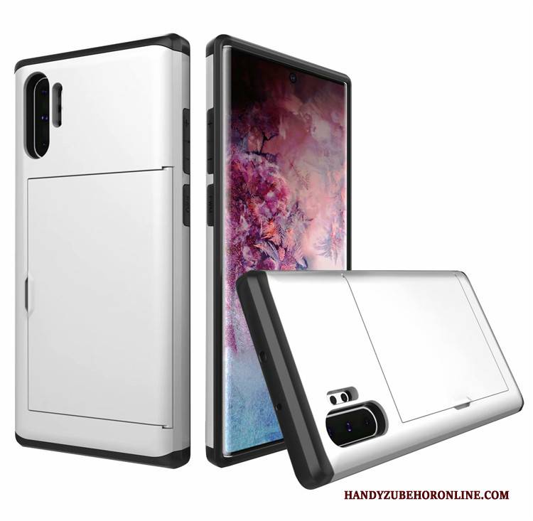 Hülle Samsung Galaxy Note 10+ Schutz Weiß Handyhüllen, Case Samsung Galaxy Note 10+ Karte