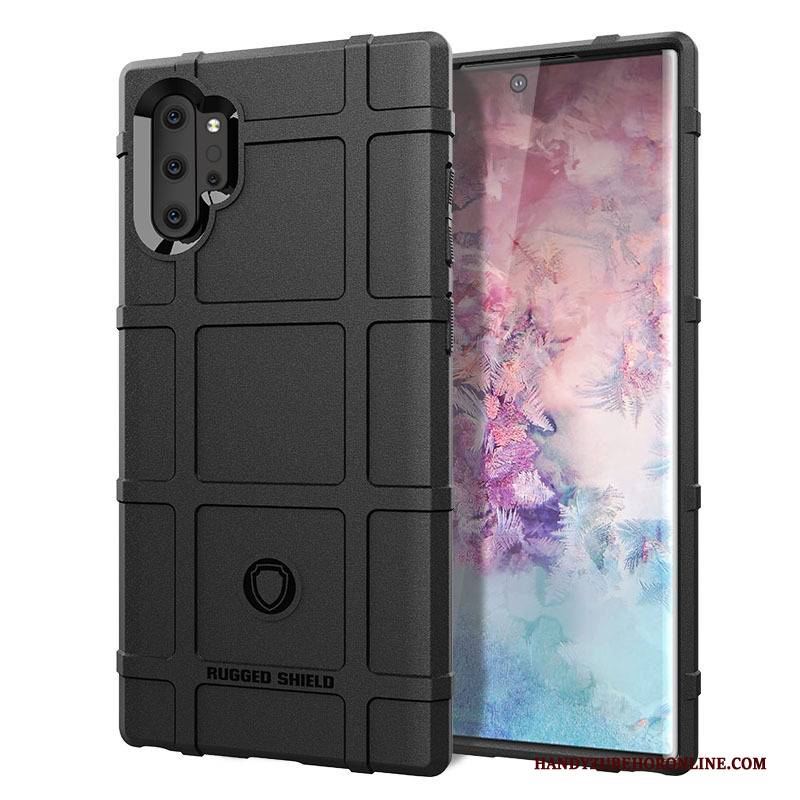 Hülle Samsung Galaxy Note 10+ Silikon Grau Nubuck, Case Samsung Galaxy Note 10+ Handyhüllen Anti-sturz