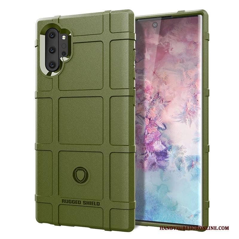 Hülle Samsung Galaxy Note 10+ Silikon Grau Nubuck, Case Samsung Galaxy Note 10+ Handyhüllen Anti-sturz