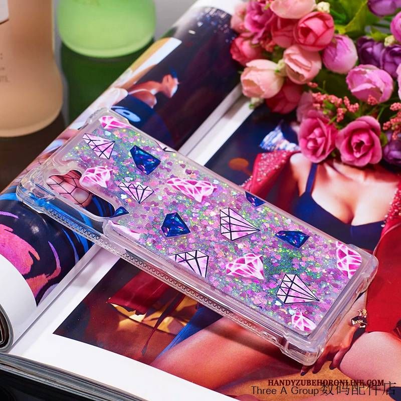 Hülle Samsung Galaxy Note 10 Taschen Anti-sturz Handyhüllen, Case Samsung Galaxy Note 10 Weiche Treibsand Weiß