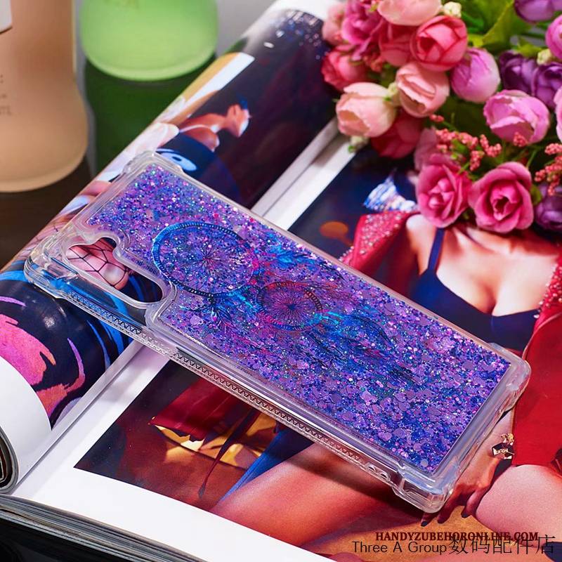 Hülle Samsung Galaxy Note 10 Taschen Anti-sturz Handyhüllen, Case Samsung Galaxy Note 10 Weiche Treibsand Weiß