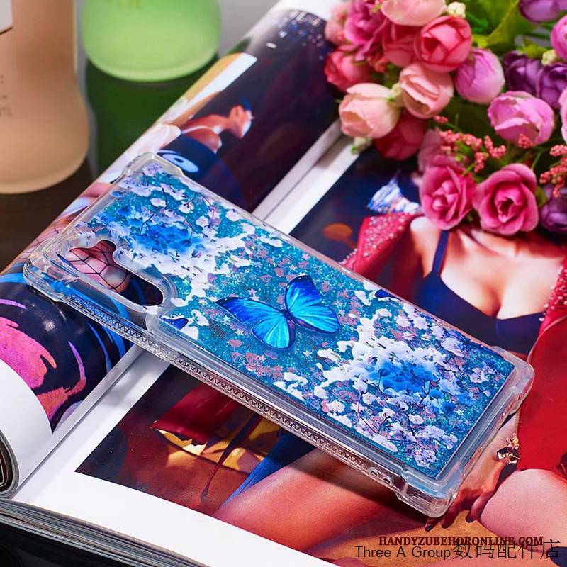 Hülle Samsung Galaxy Note 10 Taschen Anti-sturz Handyhüllen, Case Samsung Galaxy Note 10 Weiche Treibsand Weiß