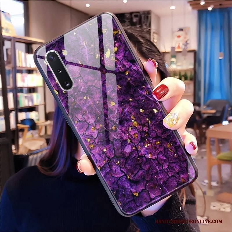 Hülle Samsung Galaxy Note 10 Taschen Glas Muster, Case Samsung Galaxy Note 10 Hängende Verzierungen Persönlichkeit