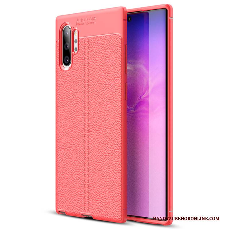 Hülle Samsung Galaxy Note 10+ Taschen Litchi Handyhüllen, Case Samsung Galaxy Note 10+ Weiche Neu Muster