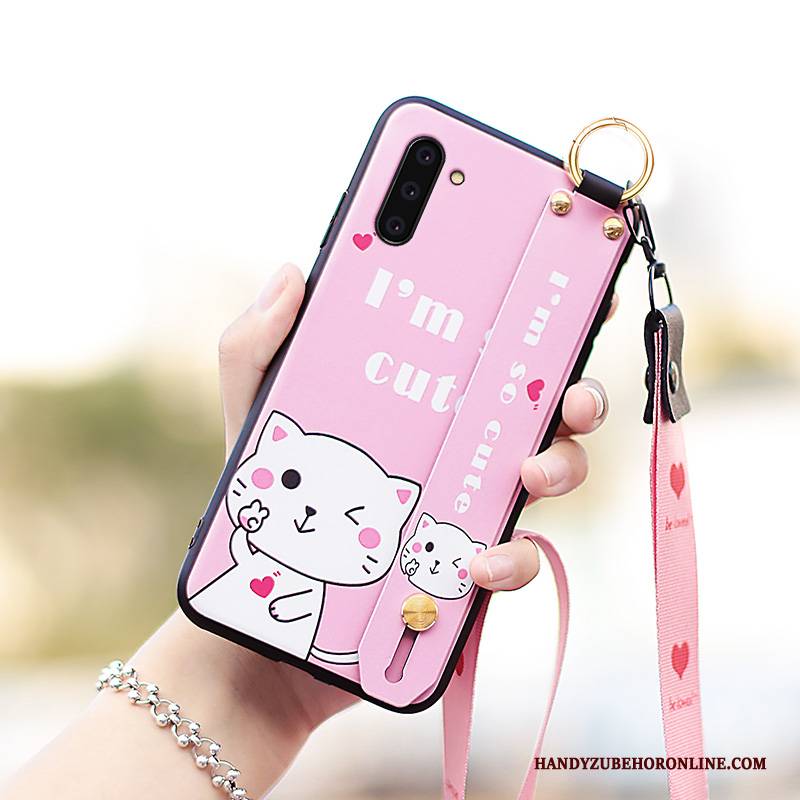 Hülle Samsung Galaxy Note 10 Taschen Persönlichkeit Handyhüllen, Case Samsung Galaxy Note 10 Karikatur Rosa Anti-sturz