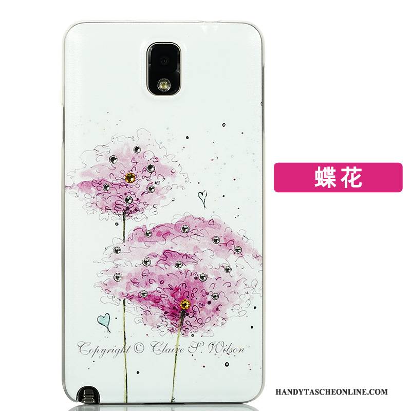 Hülle Samsung Galaxy Note 3 Kreativ Handyhüllen Rosa, Case Samsung Galaxy Note 3 Strass Hintere Abdeckung