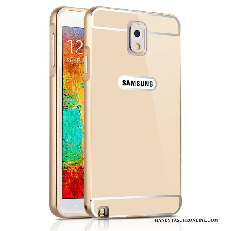 Hülle Samsung Galaxy Note 3 Metall Spiegel Neu, Case Samsung Galaxy Note 3 Schutz Grenze Handyhüllen