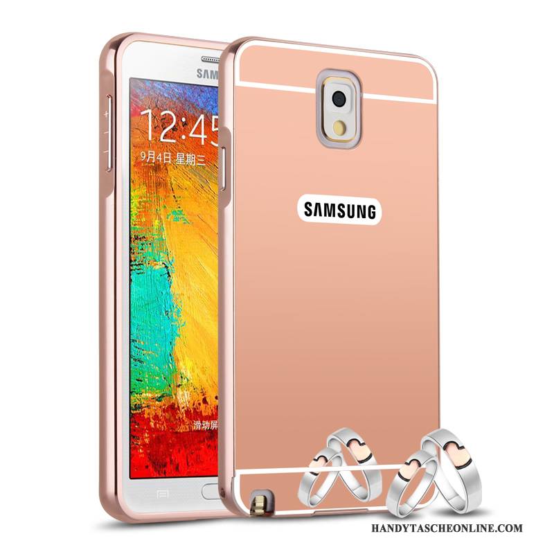 Hülle Samsung Galaxy Note 3 Metall Spiegel Neu, Case Samsung Galaxy Note 3 Schutz Grenze Handyhüllen