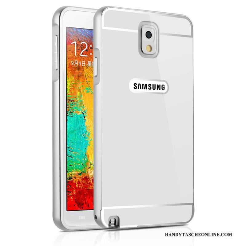 Hülle Samsung Galaxy Note 3 Metall Spiegel Neu, Case Samsung Galaxy Note 3 Schutz Grenze Handyhüllen