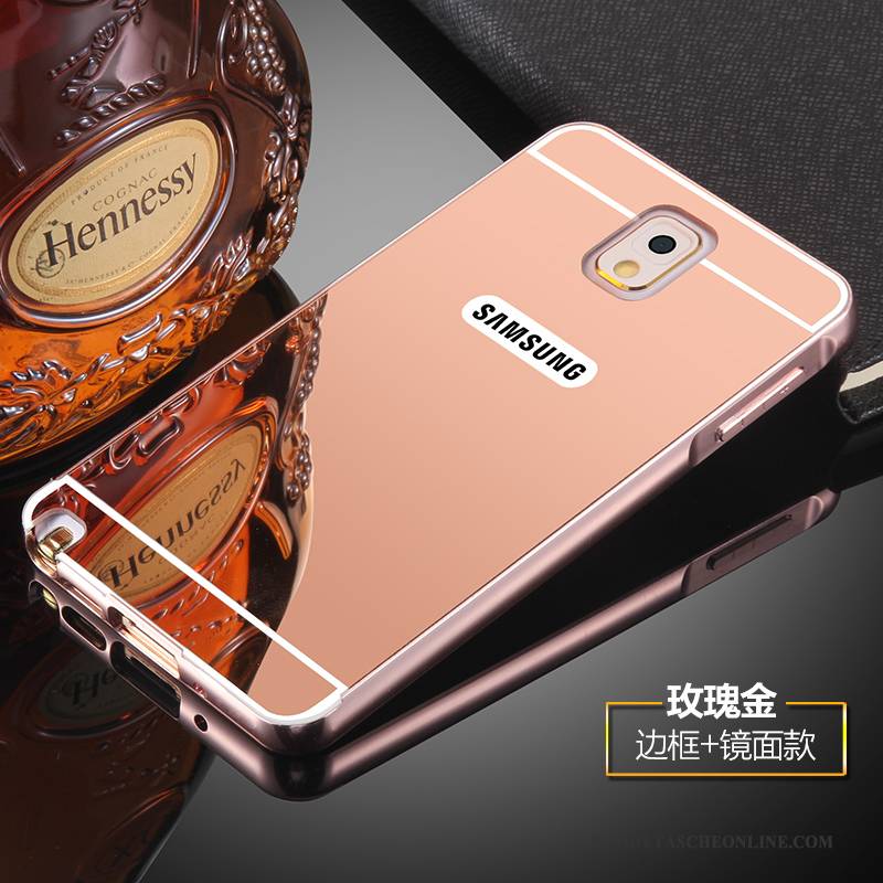 Hülle Samsung Galaxy Note 3 Schutz Hintere Abdeckung Membran, Case Samsung Galaxy Note 3 Metall Gold Temperieren