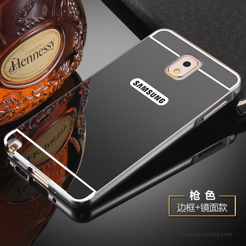 Hülle Samsung Galaxy Note 3 Schutz Hintere Abdeckung Membran, Case Samsung Galaxy Note 3 Metall Gold Temperieren