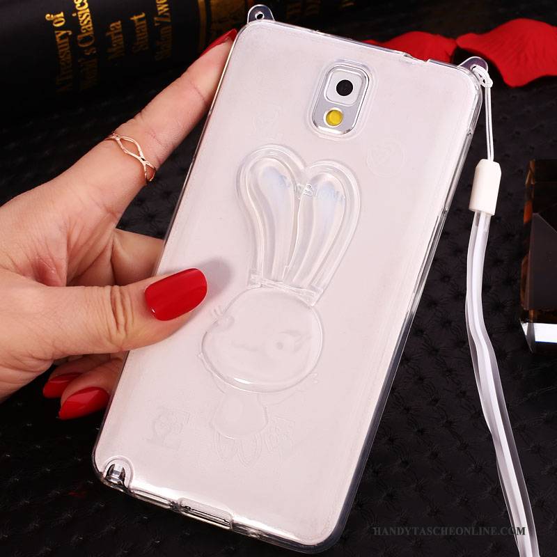 Hülle Samsung Galaxy Note 3 Schutz Hängende Verzierungen Handyhüllen, Case Samsung Galaxy Note 3 Karikatur Lila Neu