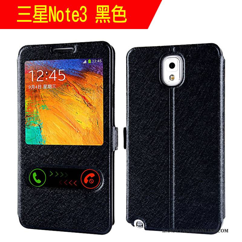 Hülle Samsung Galaxy Note 3 Schutz Rot Handyhüllen, Case Samsung Galaxy Note 3 Folio Trend Anti-sturz