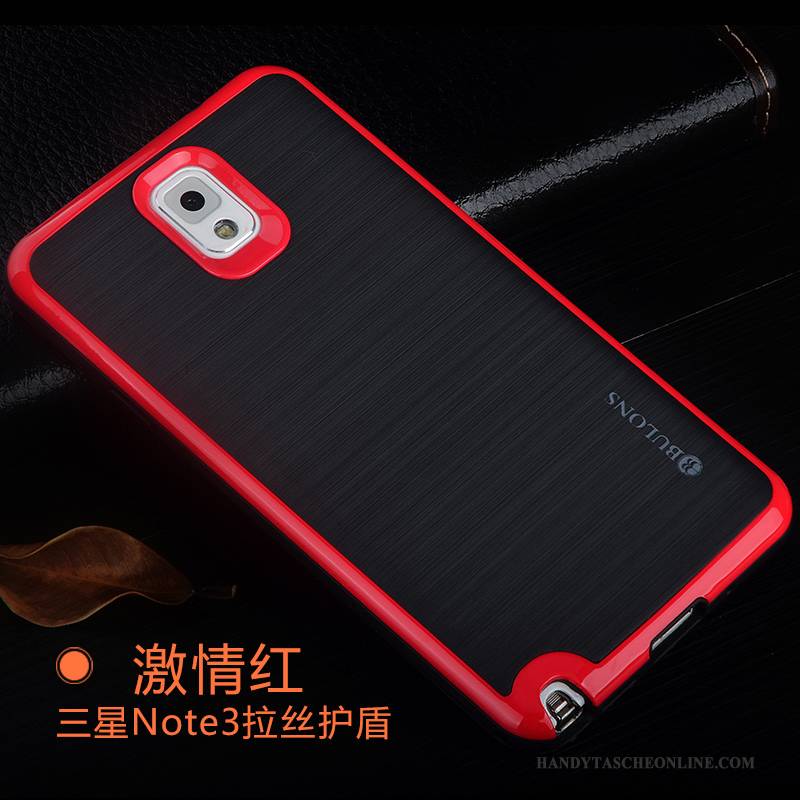 Hülle Samsung Galaxy Note 3 Silikon Einfach Rot, Case Samsung Galaxy Note 3 Schutz Anti-sturz Handyhüllen