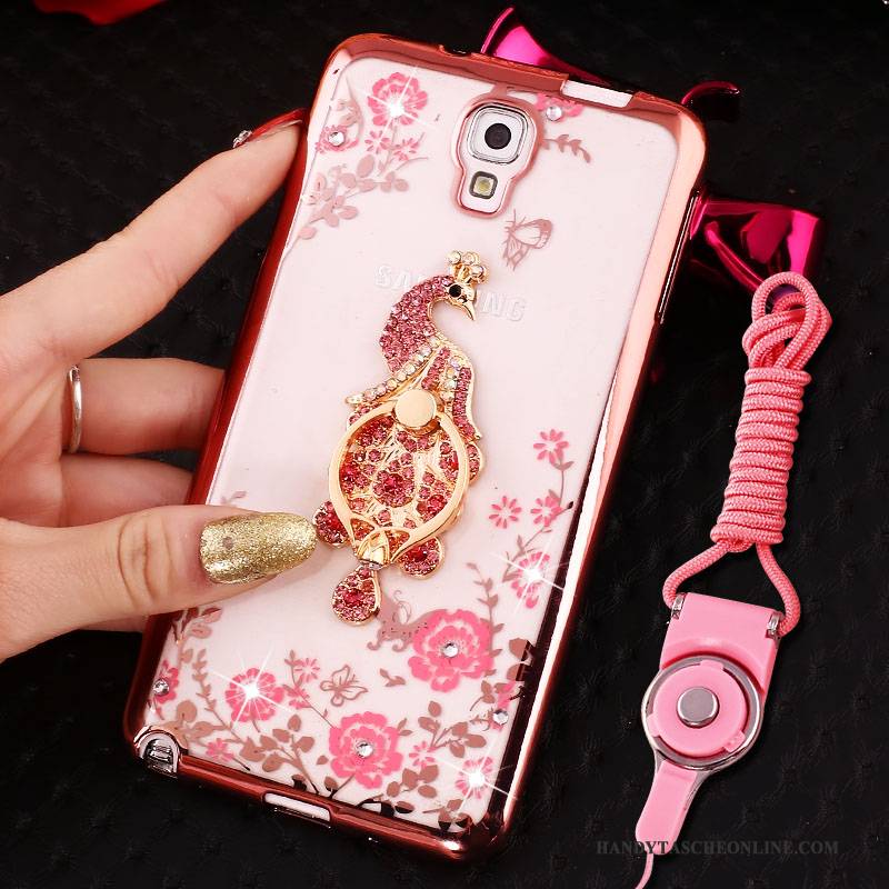 Hülle Samsung Galaxy Note 3 Silikon Hängende Verzierungen Handyhüllen, Case Samsung Galaxy Note 3 Schutz Ring Rosa