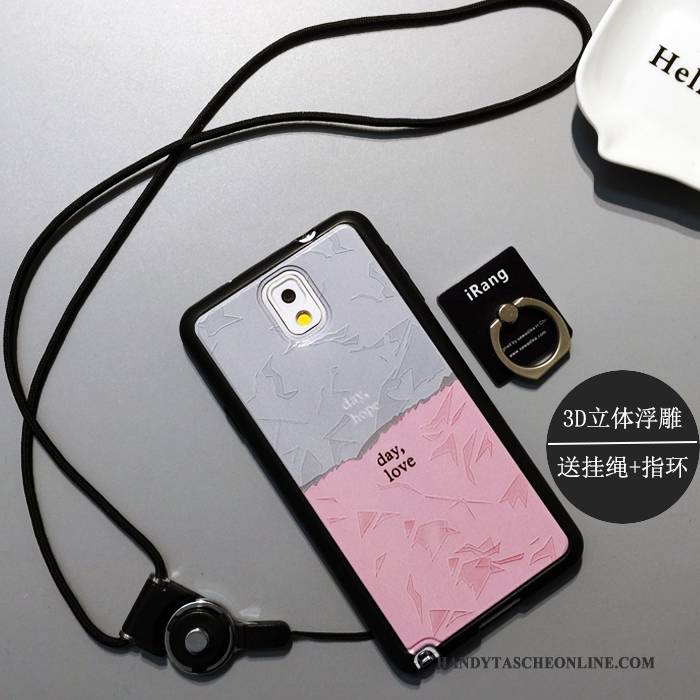 Hülle Samsung Galaxy Note 3 Silikon Nette Nubuck, Case Samsung Galaxy Note 3 Karikatur Persönlichkeit Weiß