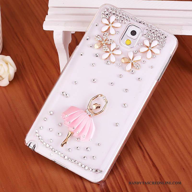 Hülle Samsung Galaxy Note 3 Strass Lila Handyhüllen, Case Samsung Galaxy Note 3 Schutz