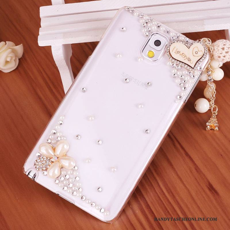 Hülle Samsung Galaxy Note 3 Strass Lila Handyhüllen, Case Samsung Galaxy Note 3 Schutz