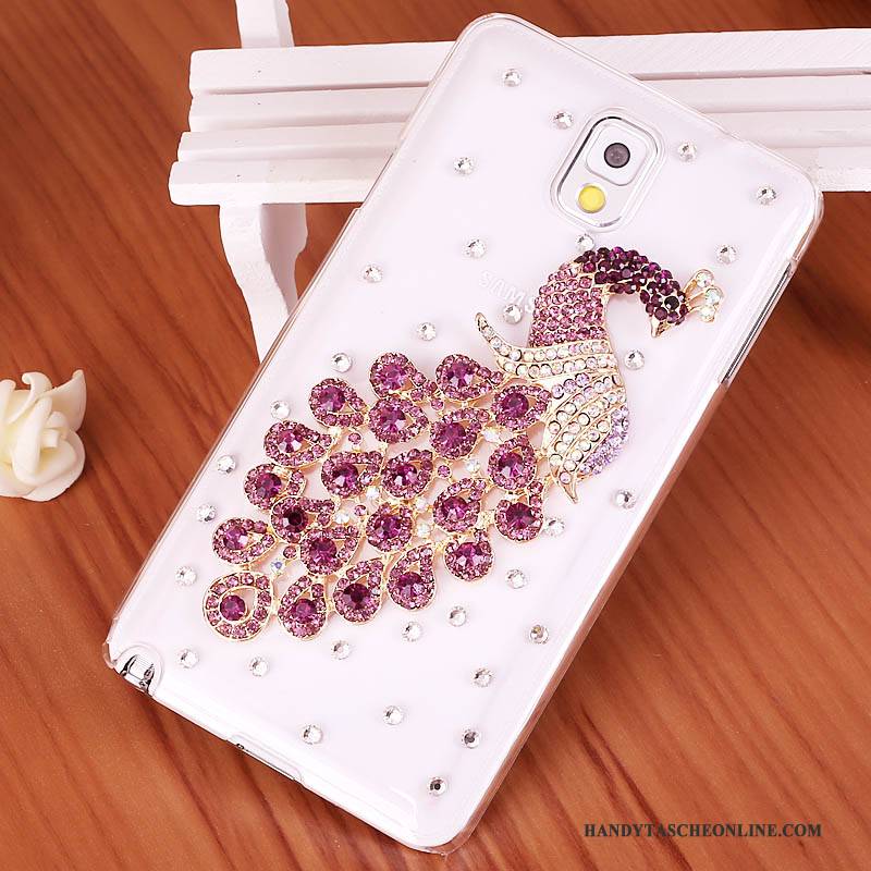 Hülle Samsung Galaxy Note 3 Strass Lila Handyhüllen, Case Samsung Galaxy Note 3 Schutz