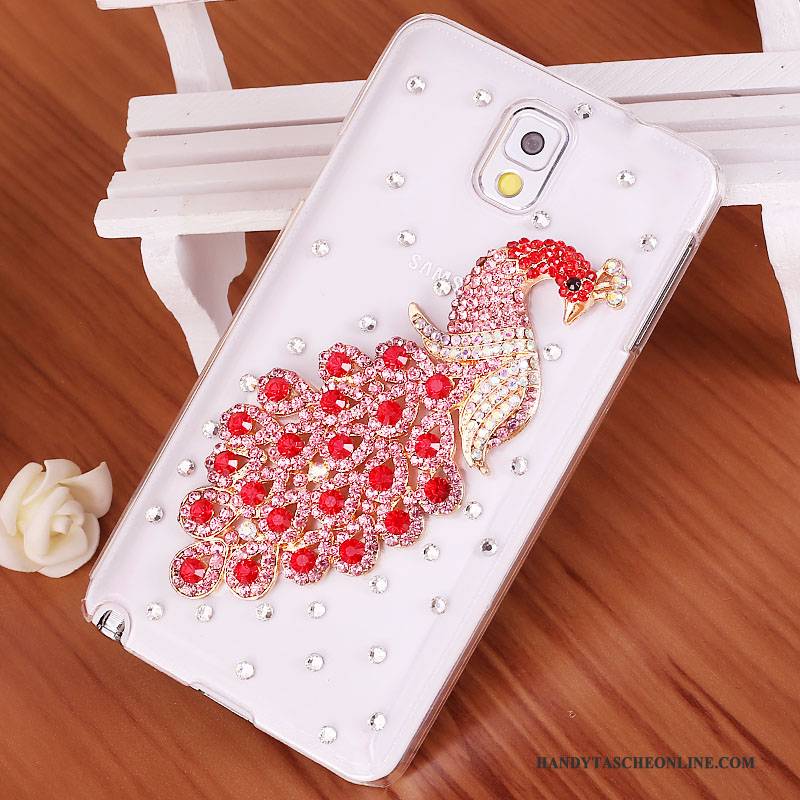 Hülle Samsung Galaxy Note 3 Strass Lila Handyhüllen, Case Samsung Galaxy Note 3 Schutz