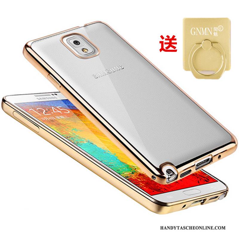 Hülle Samsung Galaxy Note 3 Weiche Handyhüllen Gold, Case Samsung Galaxy Note 3 Silikon Transparent