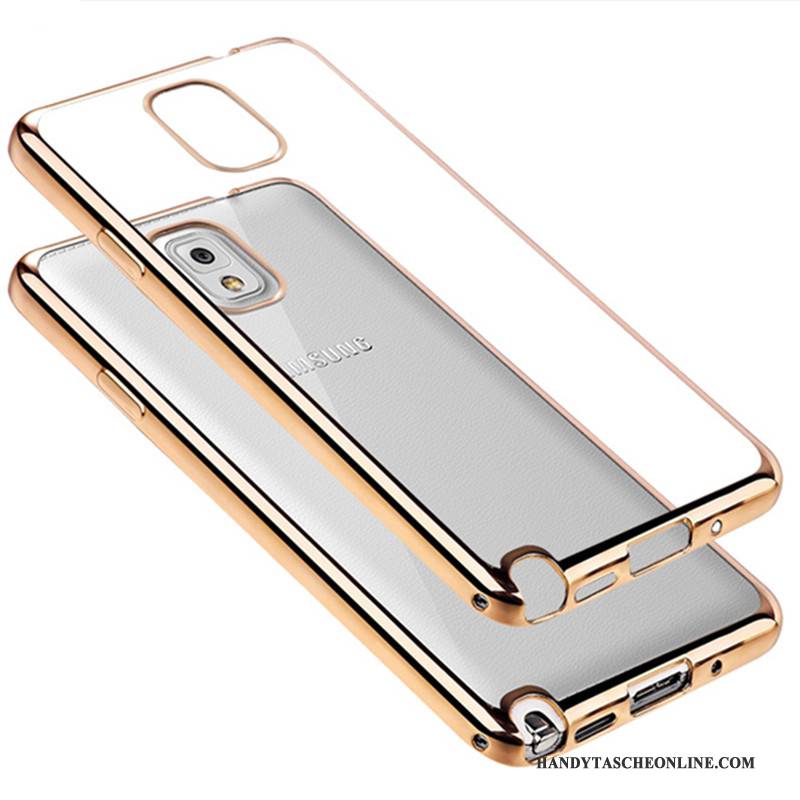 Hülle Samsung Galaxy Note 3 Weiche Handyhüllen Gold, Case Samsung Galaxy Note 3 Silikon Transparent