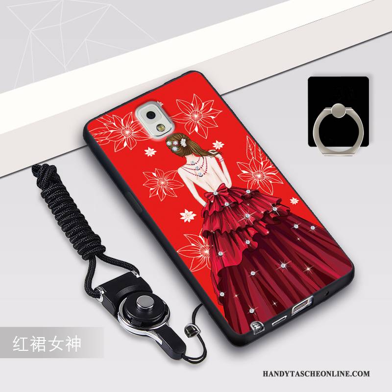 Hülle Samsung Galaxy Note 3 Weiche Handyhüllen Rot, Case Samsung Galaxy Note 3 Schutz Anti-sturz