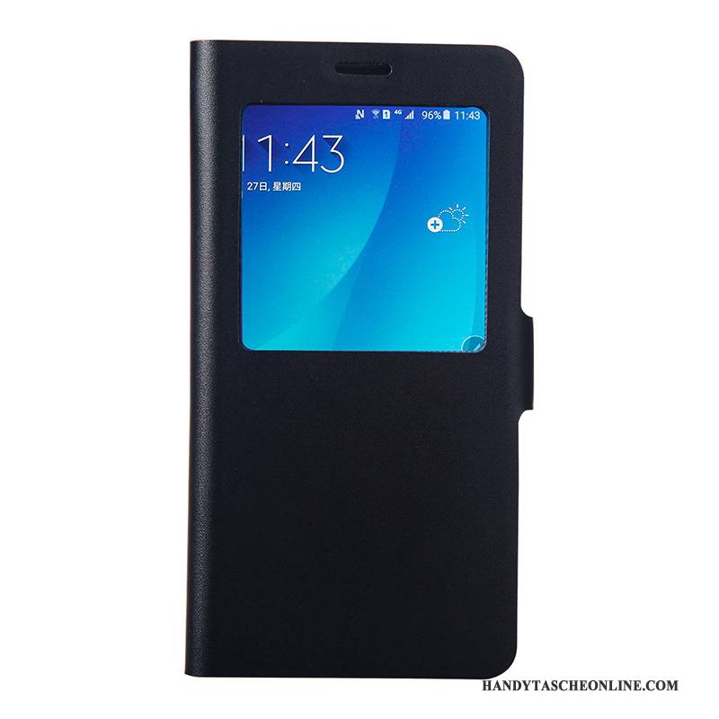 Hülle Samsung Galaxy Note 4 Folio Blau Handyhüllen, Case Samsung Galaxy Note 4 Schutz