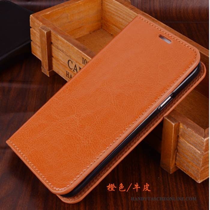 Hülle Samsung Galaxy Note 4 Folio Handyhüllen Orange, Case Samsung Galaxy Note 4 Taschen