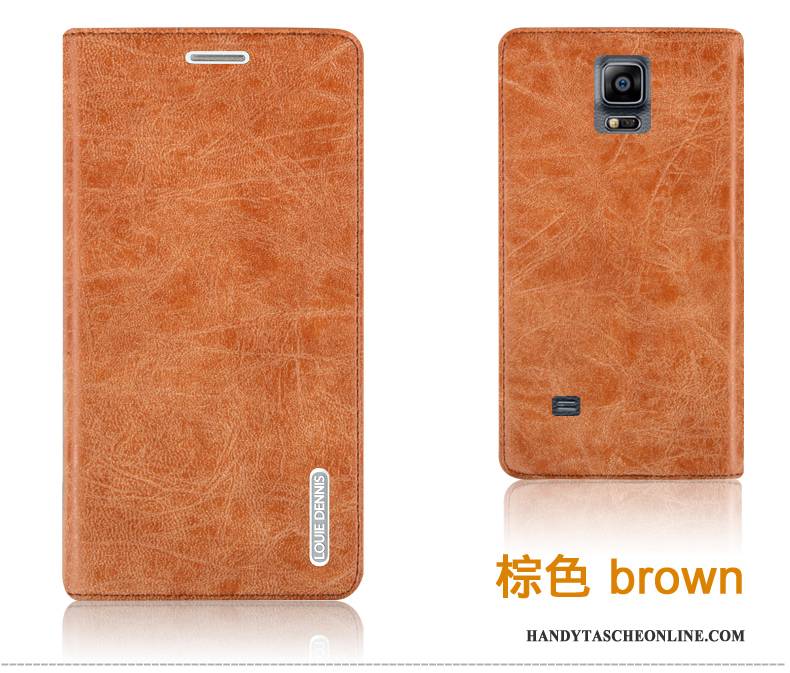 Hülle Samsung Galaxy Note 4 Folio Rot Handyhüllen, Case Samsung Galaxy Note 4 Lederhülle Haltbar