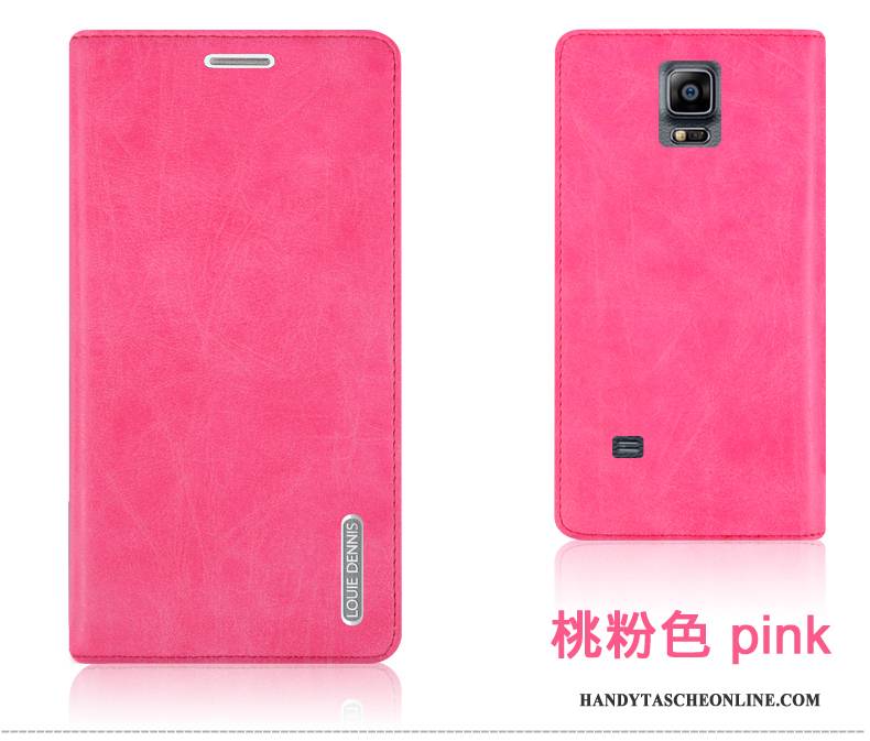 Hülle Samsung Galaxy Note 4 Folio Rot Handyhüllen, Case Samsung Galaxy Note 4 Lederhülle Haltbar