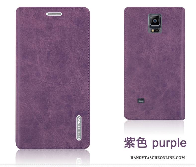 Hülle Samsung Galaxy Note 4 Folio Rot Handyhüllen, Case Samsung Galaxy Note 4 Lederhülle Haltbar