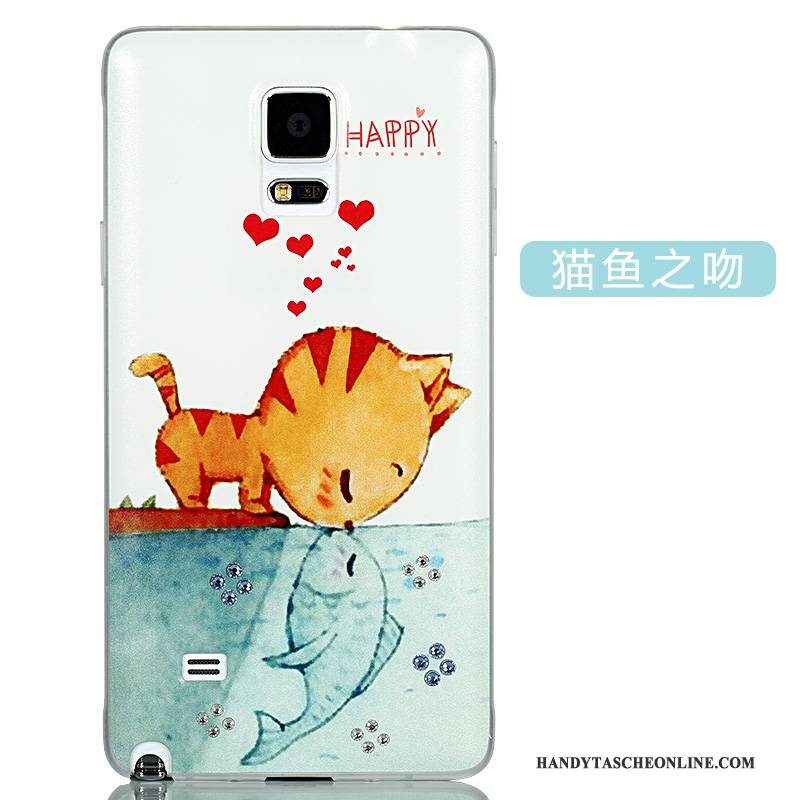 Hülle Samsung Galaxy Note 4 Karikatur Nubuck Hintere Abdeckung, Case Samsung Galaxy Note 4 Schutz Rosa Handyhüllen