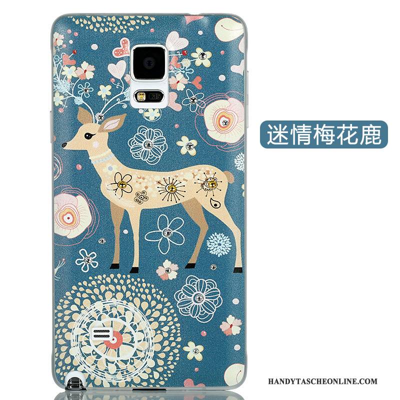 Hülle Samsung Galaxy Note 4 Karikatur Nubuck Hintere Abdeckung, Case Samsung Galaxy Note 4 Schutz Rosa Handyhüllen