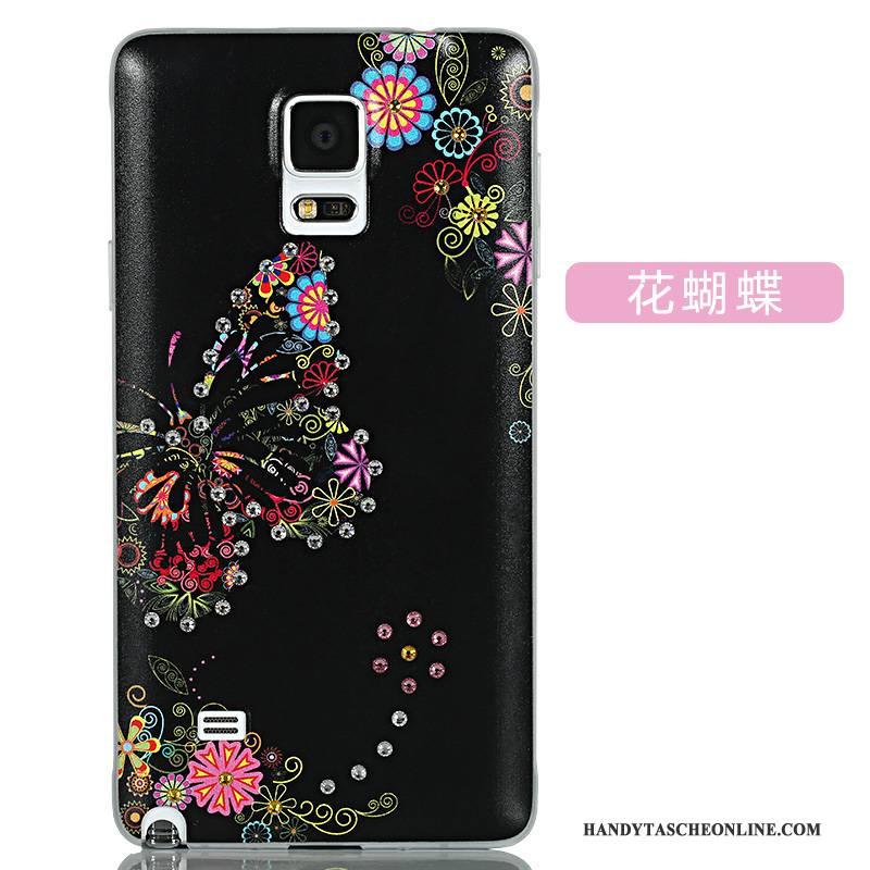 Hülle Samsung Galaxy Note 4 Karikatur Nubuck Hintere Abdeckung, Case Samsung Galaxy Note 4 Schutz Rosa Handyhüllen