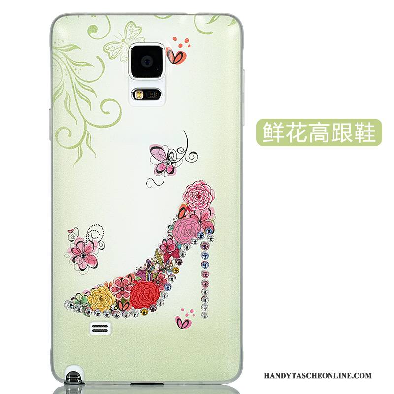 Hülle Samsung Galaxy Note 4 Karikatur Nubuck Hintere Abdeckung, Case Samsung Galaxy Note 4 Schutz Rosa Handyhüllen