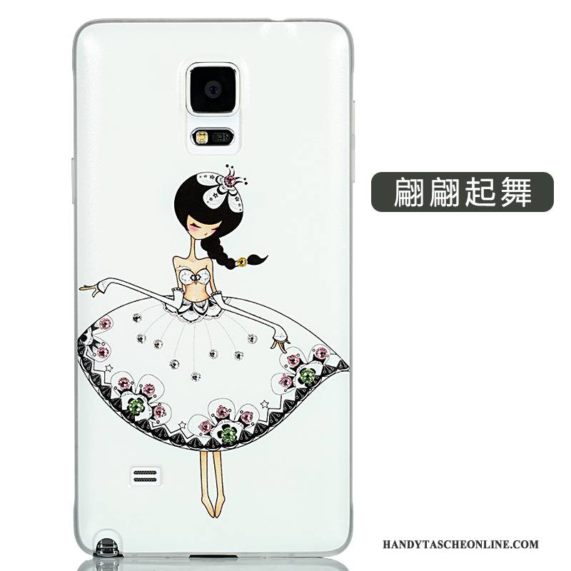 Hülle Samsung Galaxy Note 4 Karikatur Nubuck Hintere Abdeckung, Case Samsung Galaxy Note 4 Schutz Rosa Handyhüllen