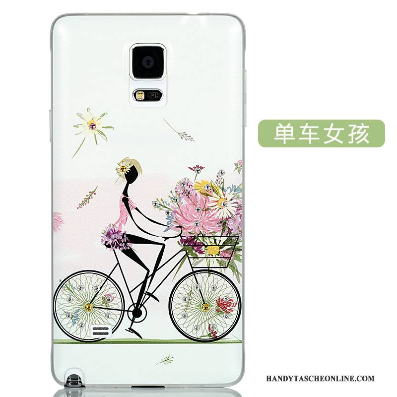 Hülle Samsung Galaxy Note 4 Karikatur Nubuck Hintere Abdeckung, Case Samsung Galaxy Note 4 Schutz Rosa Handyhüllen