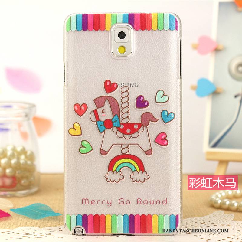 Hülle Samsung Galaxy Note 4 Karikatur Schwer Rosa, Case Samsung Galaxy Note 4 Leder Muster Handyhüllen