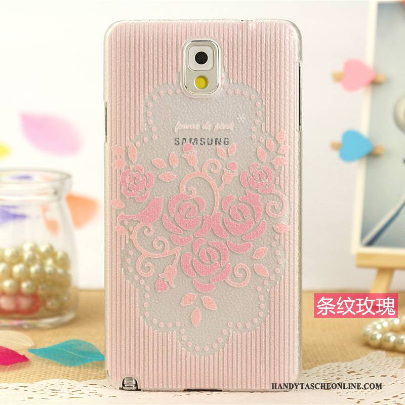 Hülle Samsung Galaxy Note 4 Karikatur Schwer Rosa, Case Samsung Galaxy Note 4 Leder Muster Handyhüllen