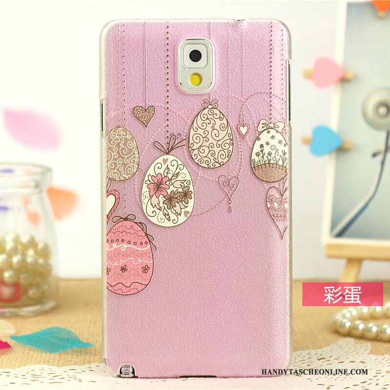 Hülle Samsung Galaxy Note 4 Karikatur Schwer Rosa, Case Samsung Galaxy Note 4 Leder Muster Handyhüllen