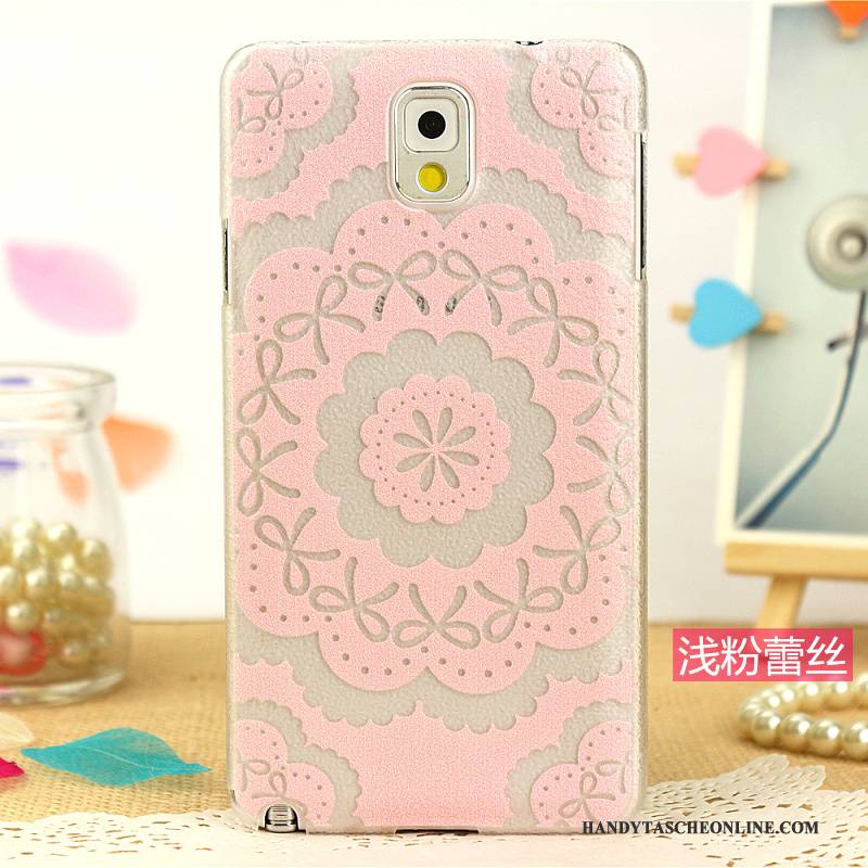 Hülle Samsung Galaxy Note 4 Karikatur Schwer Rosa, Case Samsung Galaxy Note 4 Leder Muster Handyhüllen