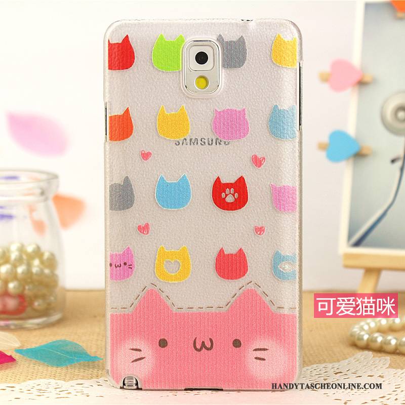 Hülle Samsung Galaxy Note 4 Karikatur Schwer Rosa, Case Samsung Galaxy Note 4 Leder Muster Handyhüllen