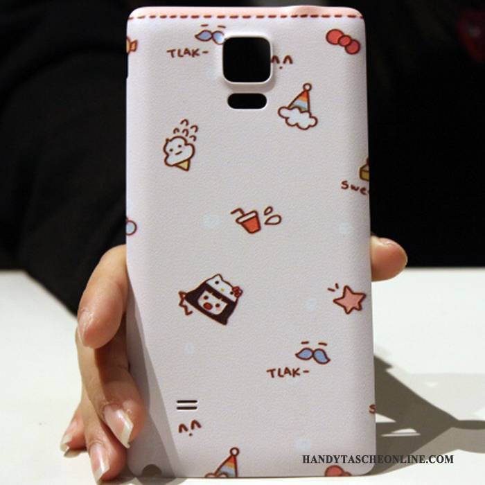 Hülle Samsung Galaxy Note 4 Kreativ Nette Schwarz, Case Samsung Galaxy Note 4 Karikatur Handyhüllen Hintere Abdeckung