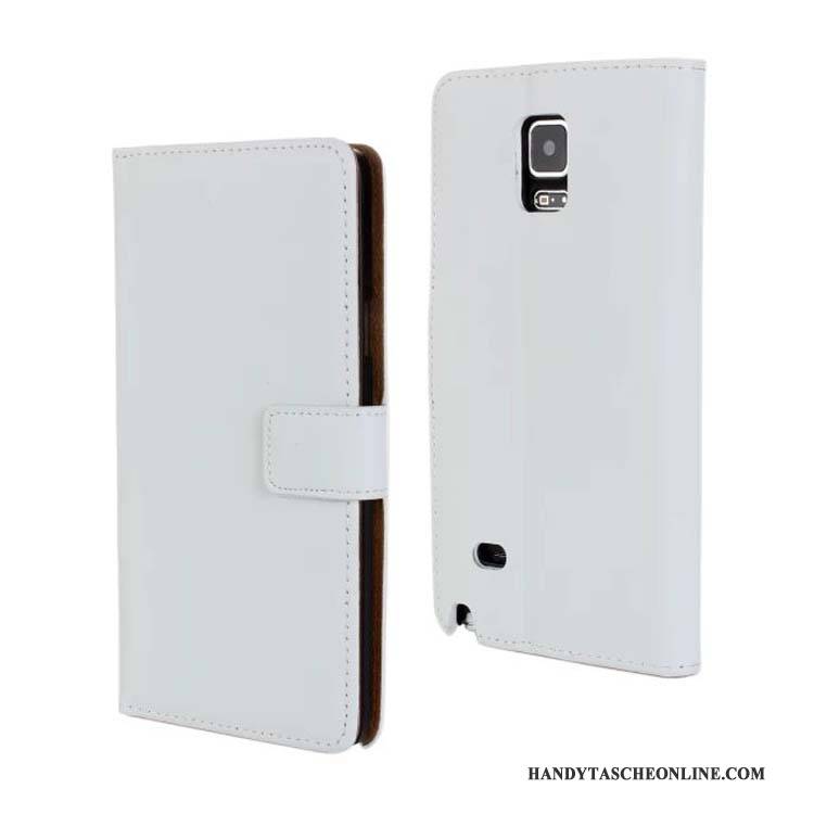 Hülle Samsung Galaxy Note 4 Leder Handyhüllen Grün, Case Samsung Galaxy Note 4 Lederhülle