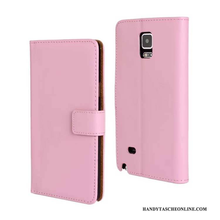 Hülle Samsung Galaxy Note 4 Leder Handyhüllen Grün, Case Samsung Galaxy Note 4 Lederhülle