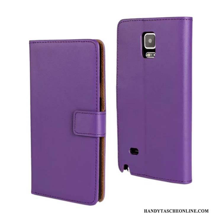 Hülle Samsung Galaxy Note 4 Leder Handyhüllen Grün, Case Samsung Galaxy Note 4 Lederhülle